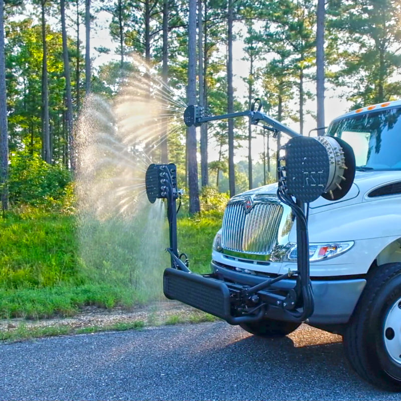 roadside sprayers on spray truck